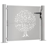 Garden Gate 100x100 cm Corten Steel Tree Design 153215