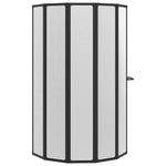 Shower Bath Screen Wall 140 x 168 cm 7 Panels Foldable with Towel Rack 140786