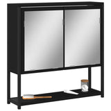 Bathroom Mirror Cabinet Black 60x16x60 cm Engineered Wood 842421