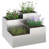 Garden Planter Silver 100 x 100 x 60 cm Stainless steel 865866