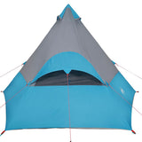 Camping Tent Tipi 7-Person Blue Waterproof 94428