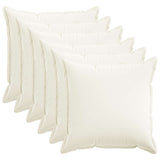 Cushion Cover 6 pcs HOUTEN White 80 x 80 cm Faux Linen 921572