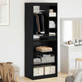 Wardrobe with Shelf with Storage Black Oak 77 x 48 x 102 cm 879644