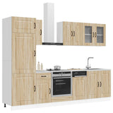 8 Piece Kitchen Cabinet Set "Kalmar" Sonoma Oak Engineered Wood 3314794
