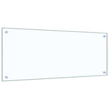 Kitchen Backsplash 2 pcs Transparent 100 x 40 cm Tempered Glass 3415431