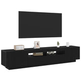 TV Cabinet Set 2 pcs Black 200 x 35 x 40 cm Engineered Wood 3333063