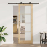 Sliding Door ORKDAL Natural and Black 83 x 232 cm 3332001