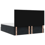 Ottoman Bed with Mattresses Black 180x200cm Velvet 3313417