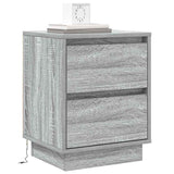 Bedside Cabinet Grey 39 x 34.5 x 50 cm Engineered wood 869620