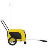 Pet Bike Trailer Yellow and Black Oxford Fabric and Iron 94015