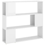 Book Cabinet Room Divider High Gloss White 100x24x94 cm 809185