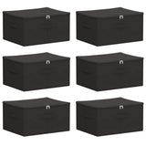 Storage Box 6 pcs Anthracite 43 x 34 x 23 cm Non-woven fabric 42024578