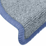 Stair Mats 30 pcs 65x24x4 cm Light Grey and Blue Half Round Large 3365764