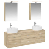 Bathroom Furniture Set 5 pcs Sonoma Oak 3406873