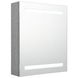 LED Bathroom Mirror Cabinet Concrete Grey 50x14x60 cm 326479
