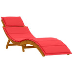 Sun lounger 2 pcs Red 184 x 55 x 64cm Solid Acacia wood 4107099