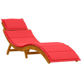 Sun lounger 2 pcs Red 184 x 55 x 64cm Solid Acacia wood 4107099