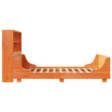 Bookcase Bed without Mattress Wax Brown 160x200 cm Solid Wood 3323802