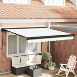 Retractable Awning White 300 x 250 cm Fabric and Metal 3330083
