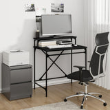 Desk Black 80x50x90 cm Engineered Wood and Iron 826704