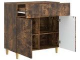 Sideboard Smoked Oak 66 x 34.5 x 90 cm Engineered Wood 894640