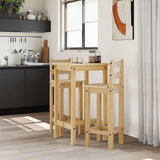 3 Piece Bar Set Solid Wood Pine 4005687