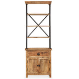 244943 Sideboard with Shelves Solid Mango Wood 65x30x180 cm