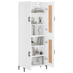Highboard White 69.5x34x180 cm Engineered Wood 3199681