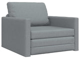 Folding Sofa Bed Light Grey 74 x 77 x 81 cm Fabric 42030489