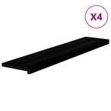 Stair Treads 4 pcs Brown Black 120x30x2 cm Solid Wood Oak 3283024
