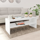 800126 Coffee Table White 100x40x40 cm Engineered Wood