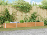 Garden Raised Bed Light Brown 320 x 40 x 45 cm Galvanised Steel 42017331