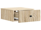 Wall-Mounted Bedside Cabinet 2 pcs Sonoma Oak 33 x 34.5 x 20 cm 898090