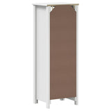 Bathroom Cabinet BERG White 40x34x110 cm Solid Wood Pine 358544