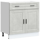 Kitchen Base Cabinet Porto Concrete Grey Engineered Wood 853981