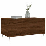 Coffee Table Brown Oak 90x44.5x45 cm Engineered Wood 830971