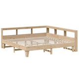 Bookcase Bed without Mattress 180x200cm Solid Wood Pine 3324529