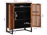 Highboard 53 x 30 x 95 cm Solid Mango Wood and Engineered Wood 42020092