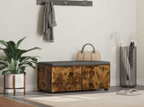 Hall Bench with Cushion with Shelf Smoked Oak 80 x 38 x 46 cm 891484