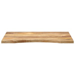 ZNTS Desk Top with Curve 90x60x2.5 cm Solid Wood Rough Mango 370200