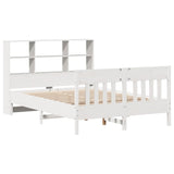 Bed Frame without Mattress White 160x200 cm Solid Wood Pine 3323216