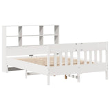 Bed Frame without Mattress White 140x190 cm Solid Wood Pine 3323234