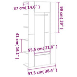 Hallway Cabinets 2 pcs Concrete Grey Engineered Wood 3082039