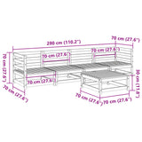 Garden Sofa Set Natural Wood Solid Pine Wood Large 3299279