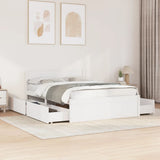 Bed Frame without Mattress White 120x200 cm Solid Wood Pine 3282352