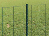 Euro Fence with Post 10 x 1 m PVC-Coated Steel Green Mesh 3335999