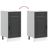Kitchen Base Cabinet Porto Black Engineered Wood 853948