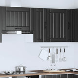 Kitchen Wall Cabinet Lucca Black Engineered Wood 853778