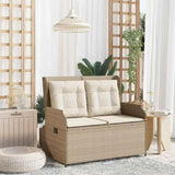 Garden Bench Beige Poly Rattan 3394462