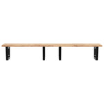 ZNTS Basin Shelf Wall Mounted Steel and Solid Wood Acacia 3302791